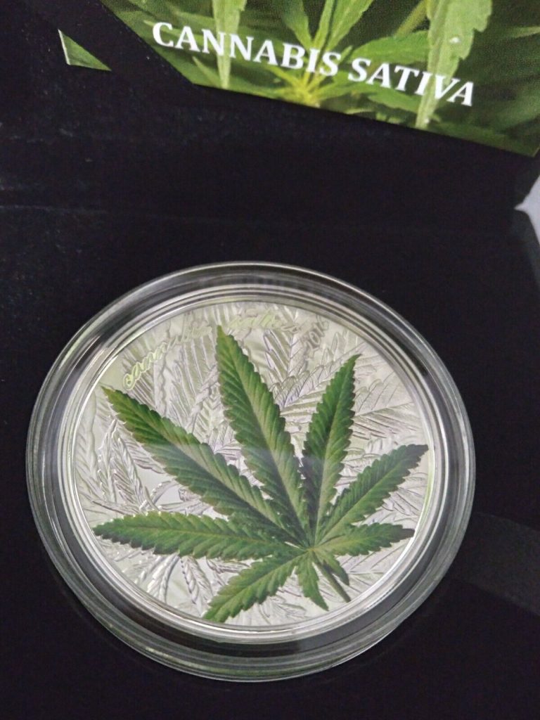 Read more about the article 2016 Benin – Cannabis Sativa – Concave High Relief 1oz .999 Silver Proof Coin