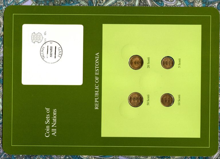 Read more about the article Coin Sets of All Nations Estonia UNC 20 50 Senti 1992 10 5 Senti 1991