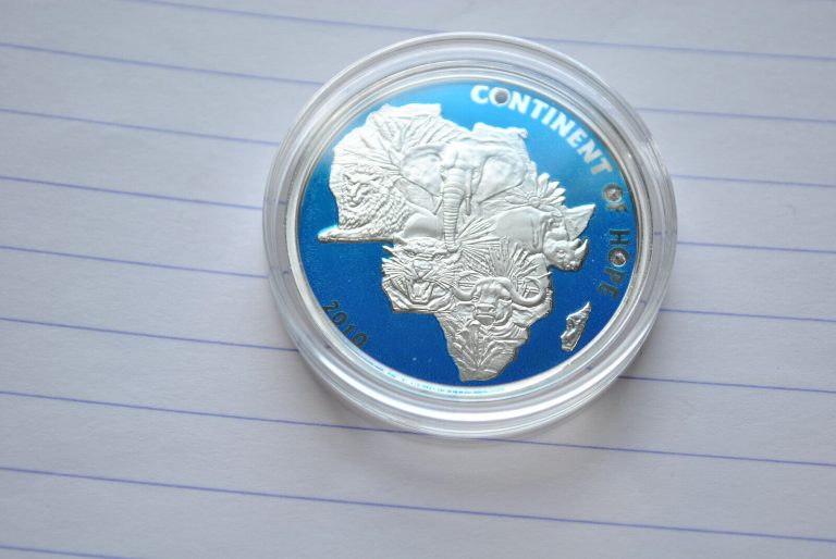 Read more about the article 2010  Ivory Coast 1 oz Silver Proof with diamond elements