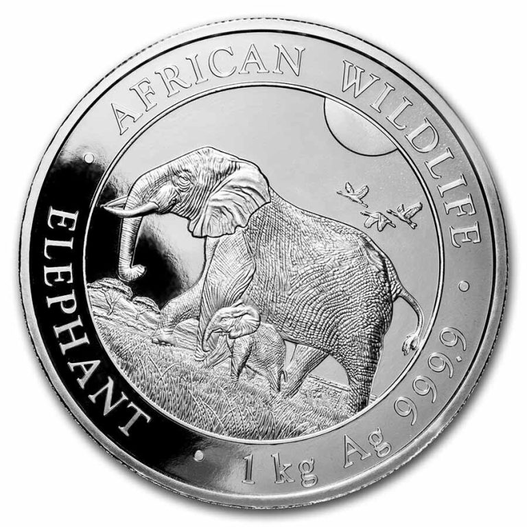 Read more about the article 2022 Somalia 1 kilo Silver Elephant BU – SKU#245031