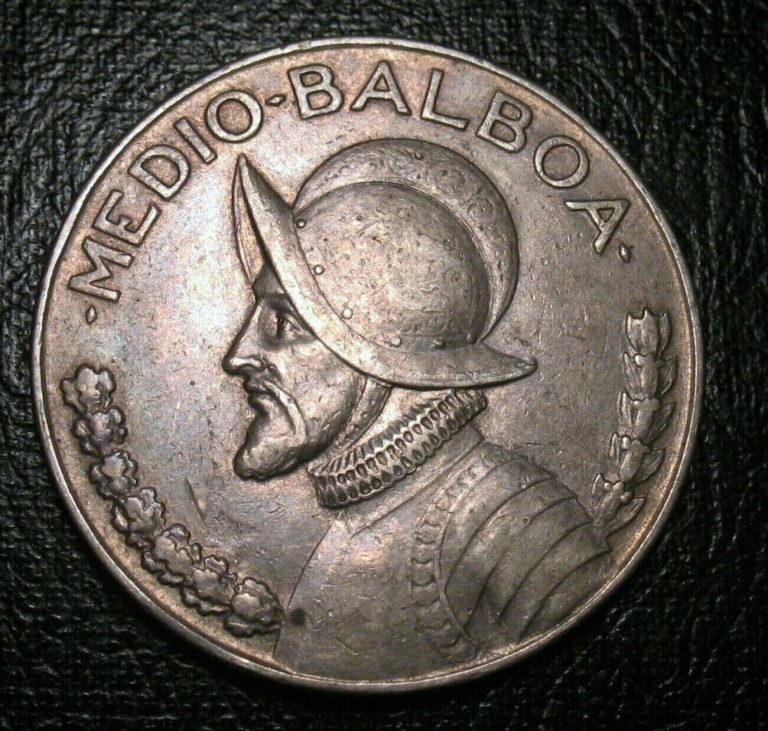 Read more about the article Old Panama Coins Highgrade 1933 Half Balboa Silver  KM#12