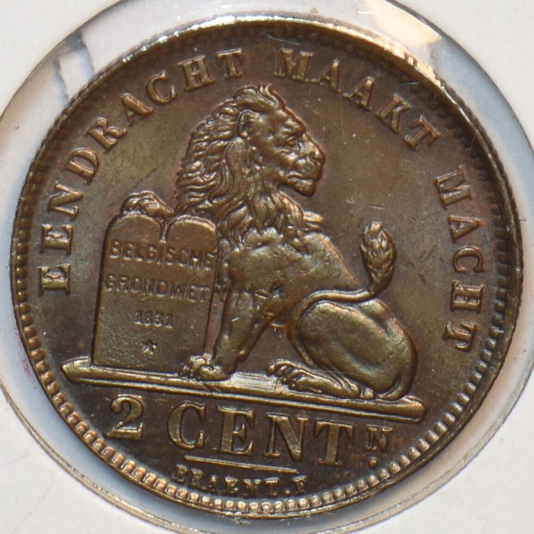 Read more about the article Belgium 1919 2 Centimes Lion animal 491098 combine shipping