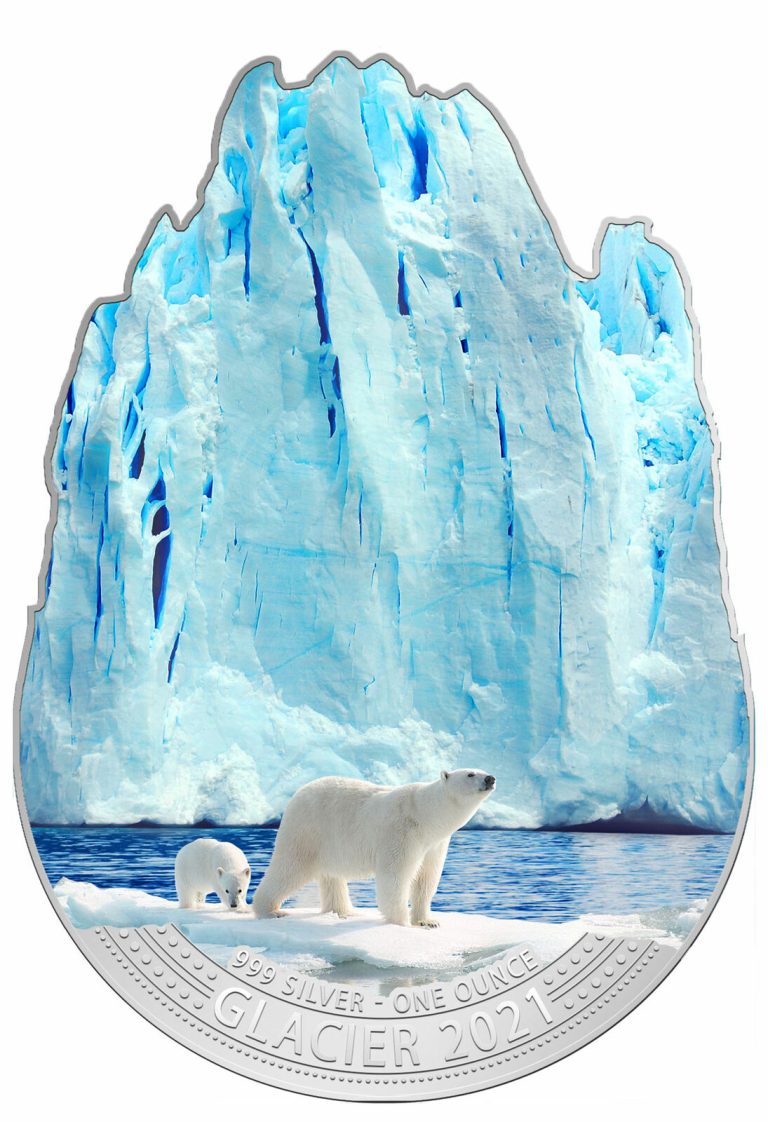 Read more about the article 2021 Fiji Glacier Shaped 1 oz Silver Colorized $2 Coin GEM BU OGP