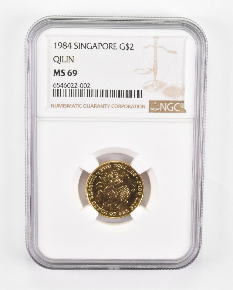 Read more about the article MS69 1984 Singapore $2 Gold – Qilin – Graded NGC *0520
