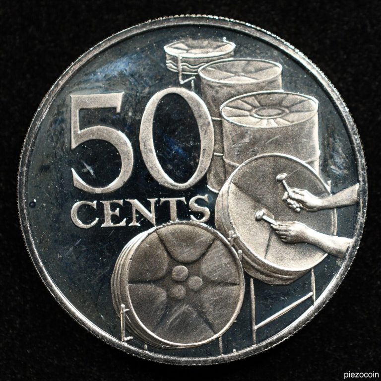 Read more about the article Trinidad And Tobago 50 Cents 1973  Coin  Km# 22  Kettle Drums  Inv#D146