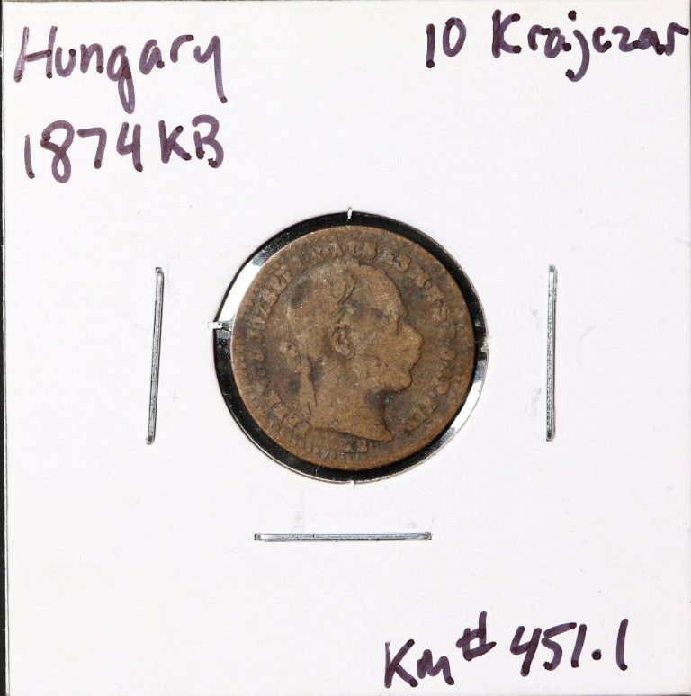 Read more about the article 1874 KB Hungary  10 Krajczar; KM#451.1; EF1115