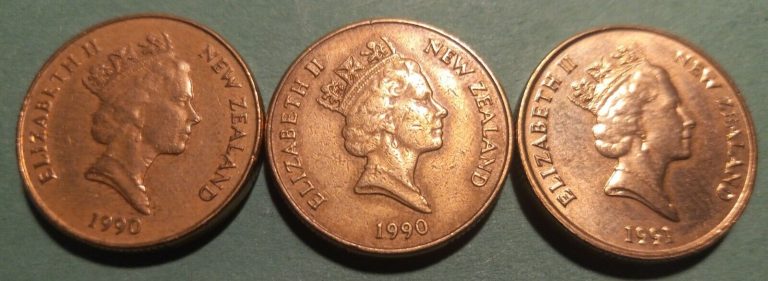 Read more about the article Lot of (3) New Zealand Queen Elizabeth one dollar coins Kiwi on the reverse side