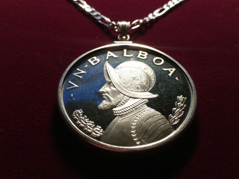 Read more about the article 66-74 CONQUISTADOR PANAMA SILVER BALBOA PENDANT w 24″ ITALIAN STERLING CHAIN