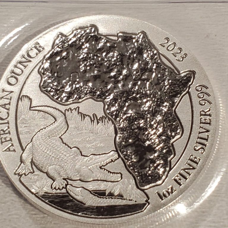 Read more about the article 2023 1 oz .999 Silver Rwandan Nile Crocodile Coin (BU) African Crocodile