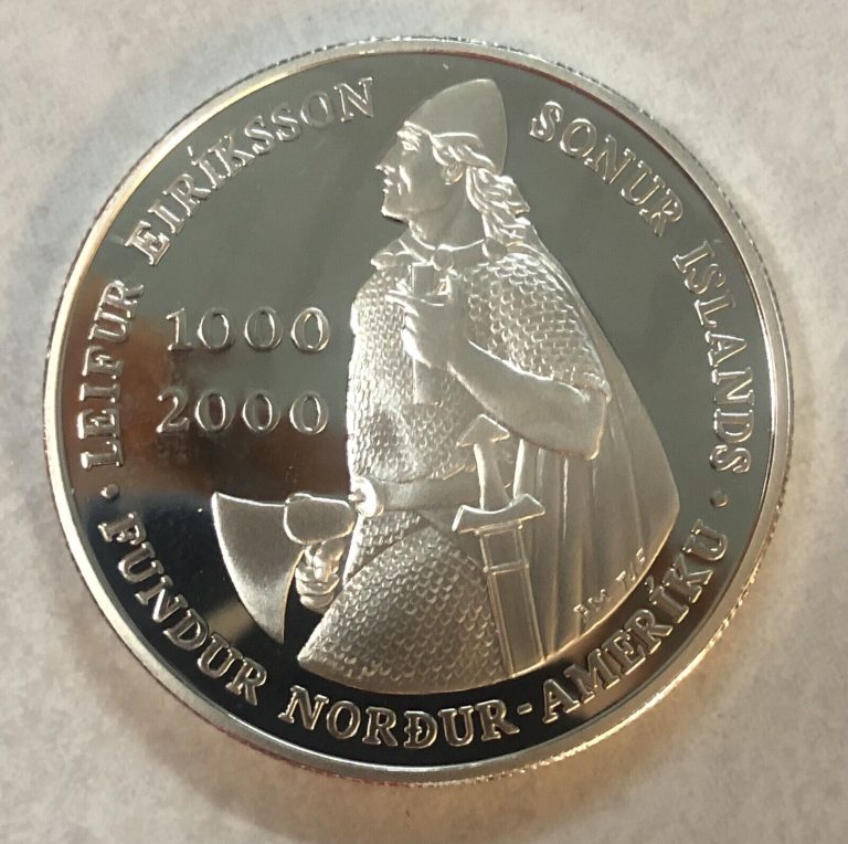 Read more about the article Iceland 1000 Kronur  2000 Silver Coin – 1000 Year Anniversary Leif Ericsson