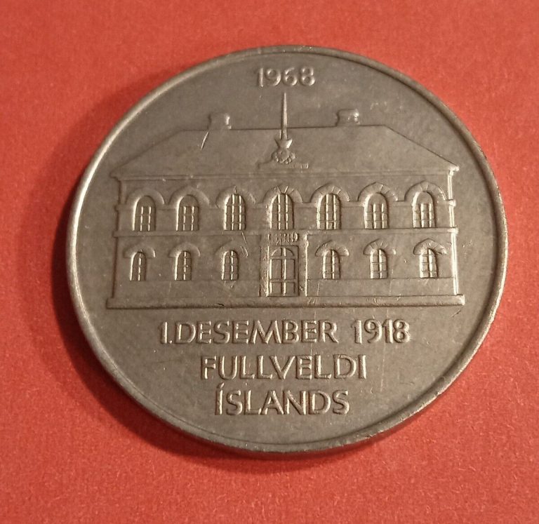 Read more about the article Iceland 50 kronur 1968 KM#16 Anniversary of Sovereignty