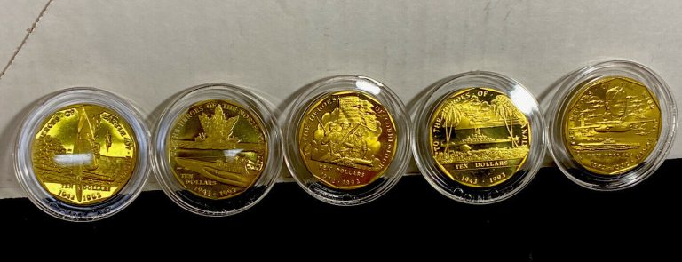 Read more about the article Lot of (5) 1993 $10 Marshall Islands WW2 Commemorative Coins Brass PF #2782