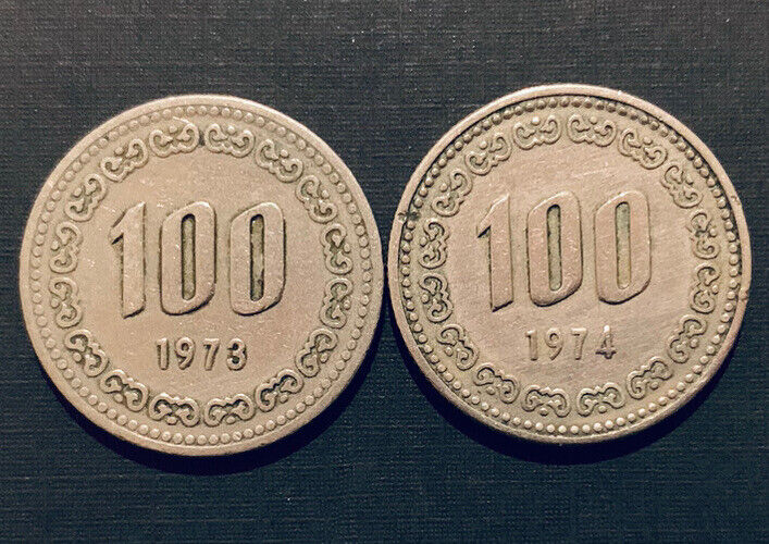 Read more about the article SOUTH  KOREA 100 WON (1973 and 1974) COIN MONEY : Two Coins (#3)