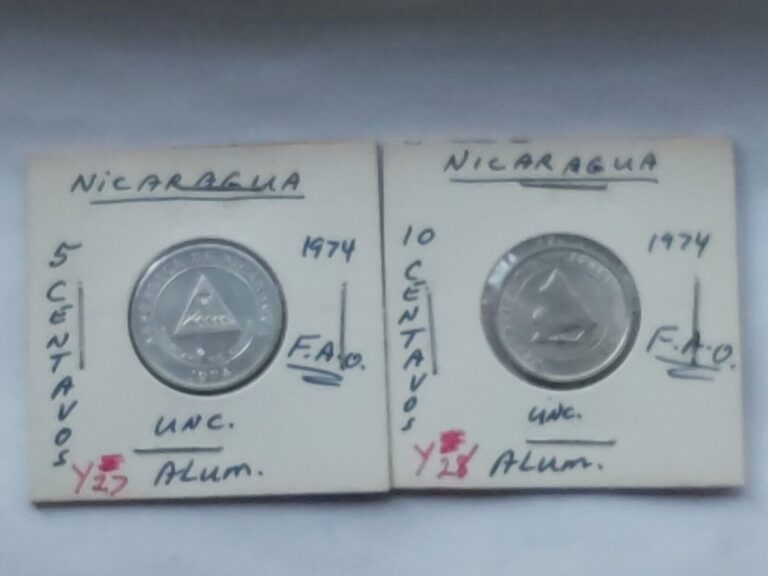 Read more about the article 1974 Nicaragua Five and Ten Centavos Uncirculated Aluminum Coins