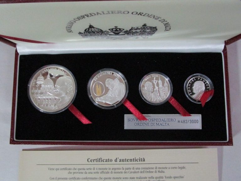 Read more about the article 2004 SET PF .999 Silver Lira MALTA Coins Saint Polish Pope John Paul II BOX COA