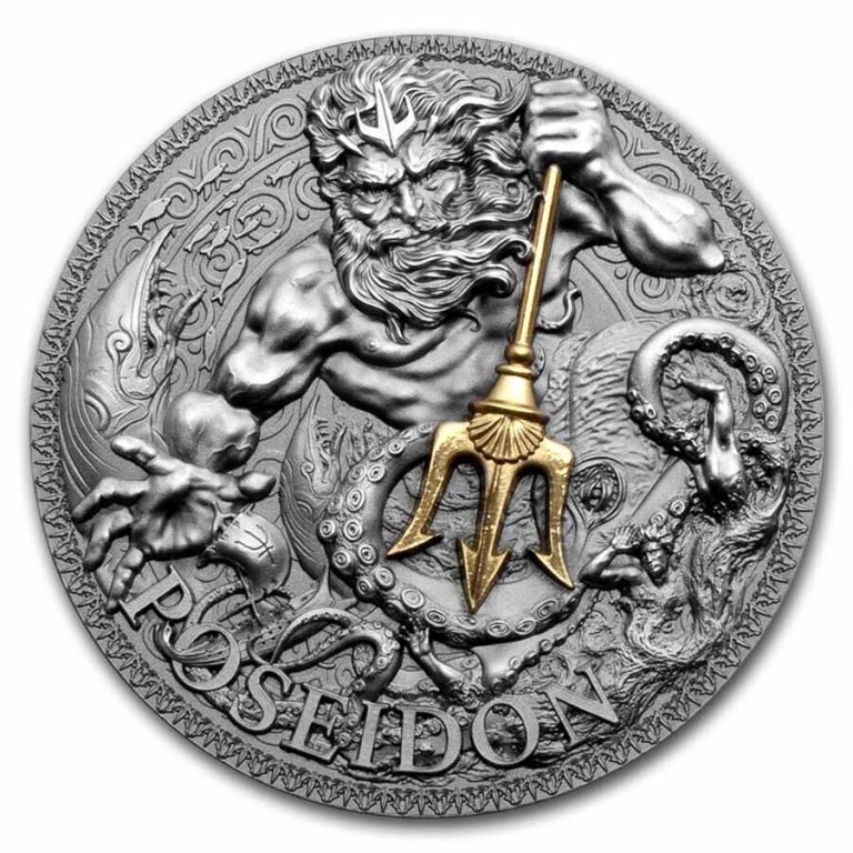 Read more about the article 2022 Republic of Cameroon 3 oz Silver Greek Mythology; Poseidon – SKU#264030