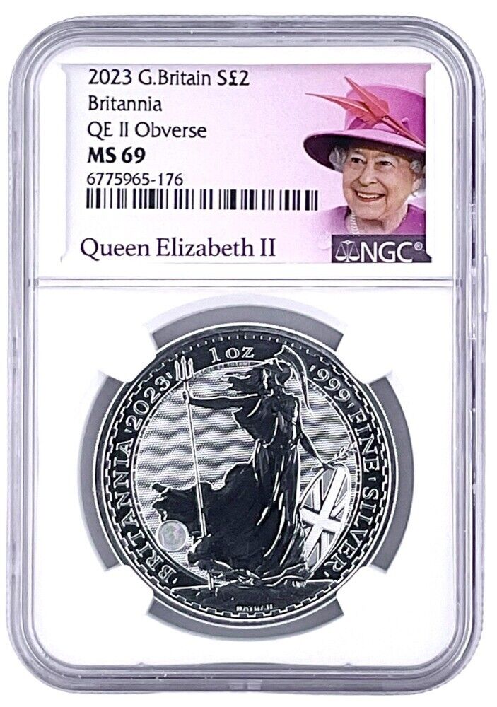 Read more about the article 2023 Great Britain UK 1oz Silver Britannia NGC MS69 – Queen Label