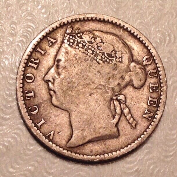 Read more about the article ~ 1898  Straits Settlements Victoria Ten 10 Cents – free US shipping