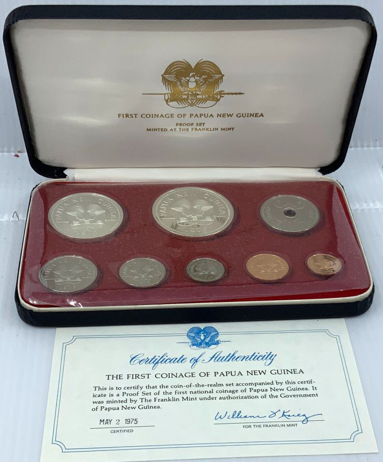 Read more about the article 1975 PAPUA NEW GUINEA Exotic Bird Proof Set of 8 Coins 2 are Silver Kina i116658