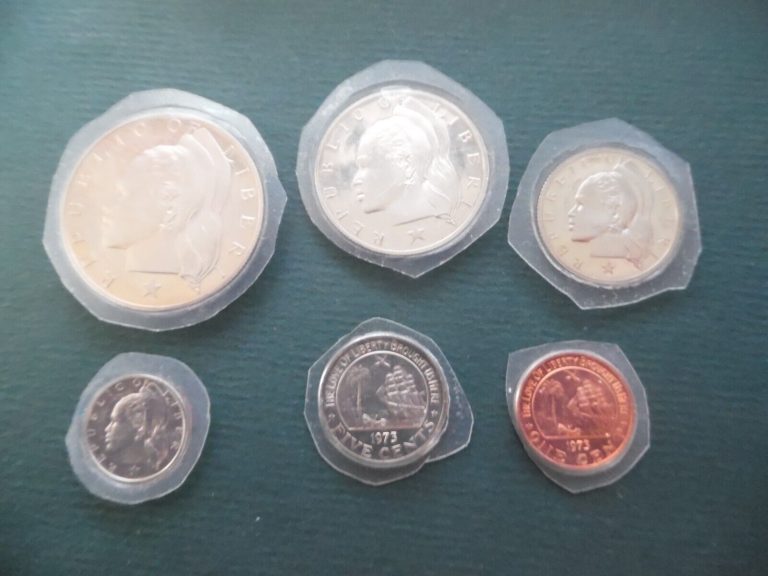 Read more about the article World coins . Lot # 167. Liberia 1973 proof coins.