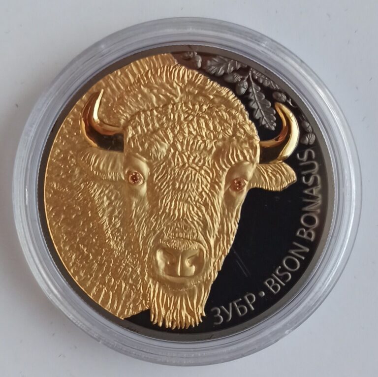 Read more about the article Belarus 20 rubles 2012 Bison Ruthenium+Gold version 99 pcs. Exclusive!