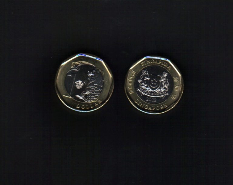 Read more about the article Singapore 1 DOLLAR New 2013-2023 Merlion “Bimetal” UNC Singaporean Currency COIN