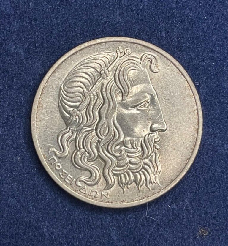 Read more about the article 20 Drachmai 1930  Greece  Silver Coin  Poseidon