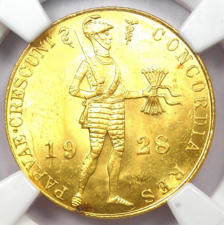 Read more about the article 1928 Netherlands Gold Ducat Coin 1D – Certified NGC MS64 (BU UNC) – Rare Coin