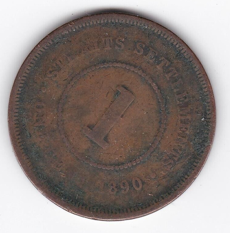 Read more about the article 1890 Straits Colonial British 1 Cent coin