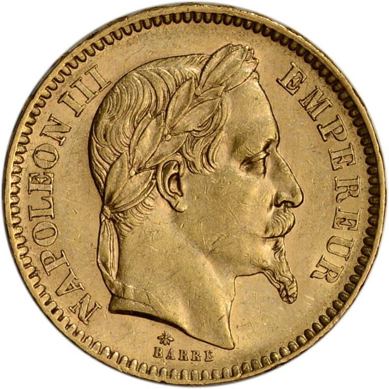 Read more about the article France Gold 20 Francs (.1867 oz) – Napoleon III Laureate – Avg Circ- Random Date