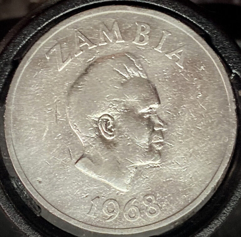 Read more about the article Vintage 1968 Zambia Kenneth Kaunda 20 Ngwee Coin – Roan Antelope