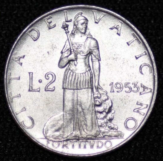 Read more about the article VATICAN CITY ~ 1953 ~ 2 Lire ~ Quality World Coin ☘️ W-#73 ☘️