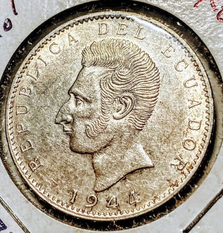 Read more about the article Ecuador 3 Coins  Scarce 1893 TF.900 2 decimos  Common 1944 .720 AU  1937 SucreXF