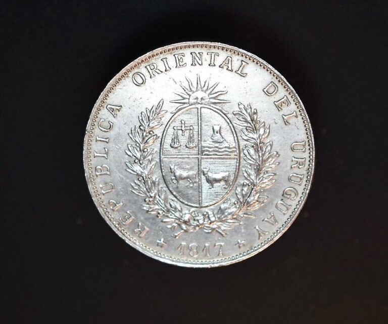 Read more about the article 1917 Uruguay Silver 1 Un Peso KM# 23 Brilliant Uncirculated RARE LARGE COIN