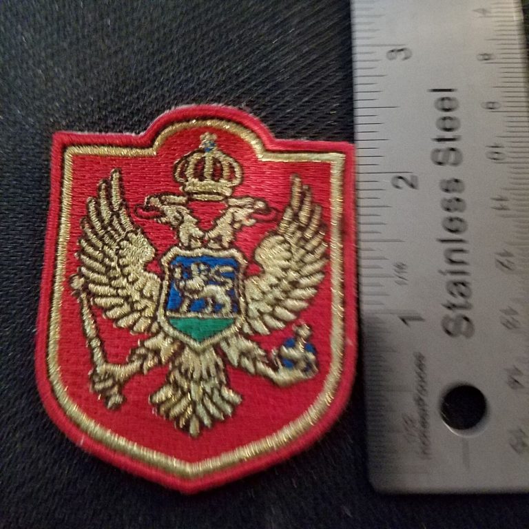 Read more about the article Montenegro Crna Gora Flag EMBROIDERED PATCH US Embassy Podgorica C4