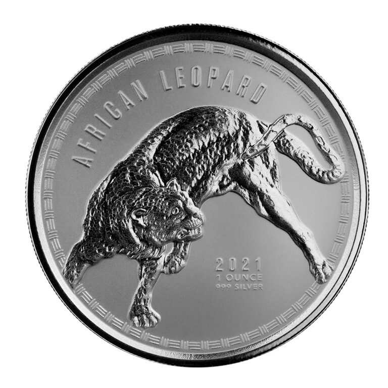 Read more about the article 2021 1 oz African Leopard .999 Silver Coin 5 Cedis BU Proof-like #A428