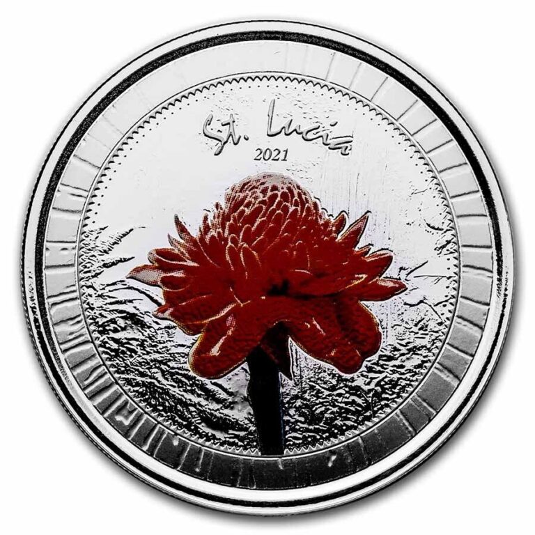 Read more about the article 2021 St. Lucia 1 oz Silver Botanical Gardens (Colorized) – SKU#249156