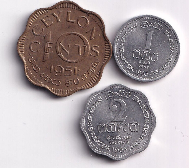 Read more about the article Lot of 3 Ceylon coins  1  2  and 10 cents  1951- 1963  Sri Lanka