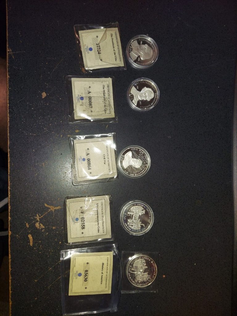 Read more about the article 5 Liberia $20 Proof Silver Coins