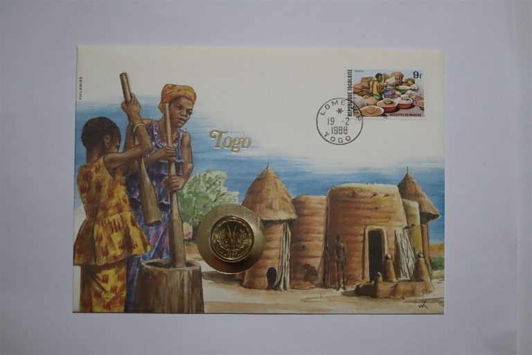 Read more about the article 🧭 TOGO 5 FRANCS 1987 COIN COVER B53 #546