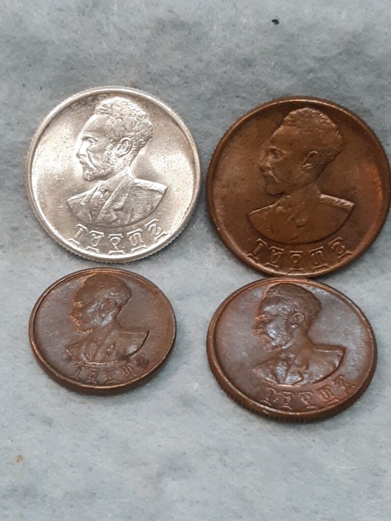 Read more about the article ETHIOPIA ~ 1936 ~ 5C-50C SILVER and COPPER ~ YEAR SET ~ CH BU ~ 4 COINS