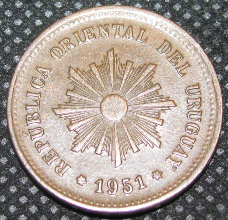 Read more about the article URUGUAY ~ 1951 ~ 5 Centesimos ~ QUALITY WORLD Coin ☘️ #623 ☘️