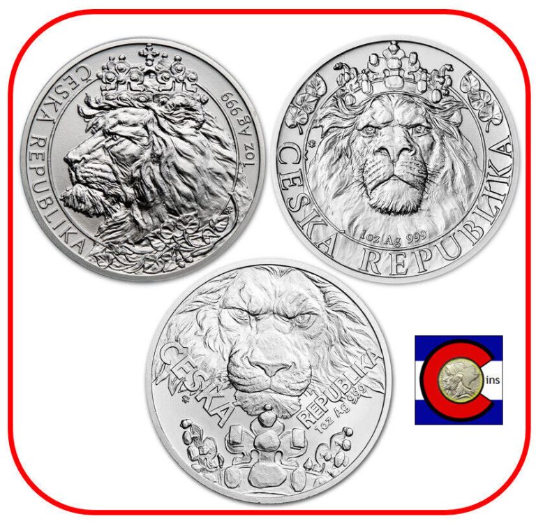 Read more about the article 2021 2022 2023 Niue Czech Republic Lion .999 (3) 1oz Silver BU Coins in Capsules