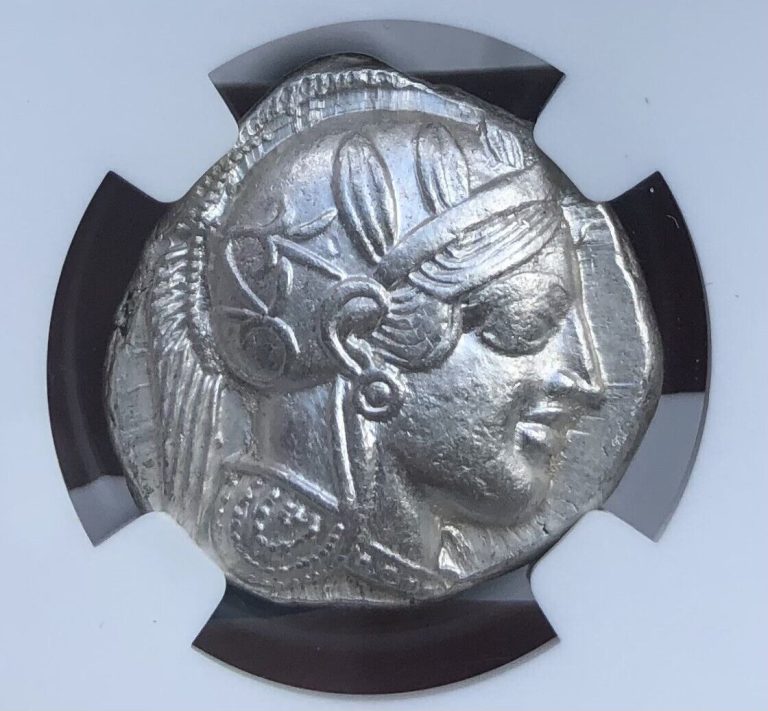 Read more about the article Ancient Athens Greece Athena Owl Tetradrachm Coin (440-404 BC) – NGC AU