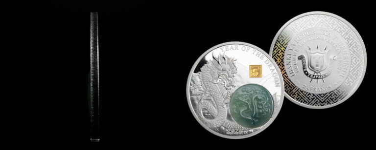 Read more about the article 2024 Burundi Jade Lunar Dragon 2 oz Silver Coin with Jade insert Mintage 1888