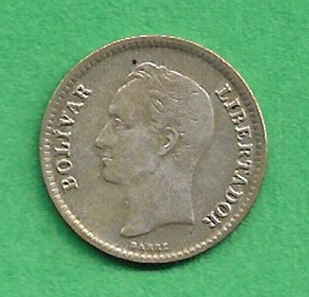 Read more about the article Venezuela 1954 25 Centimos Bolivar 0.835 Silver Coin