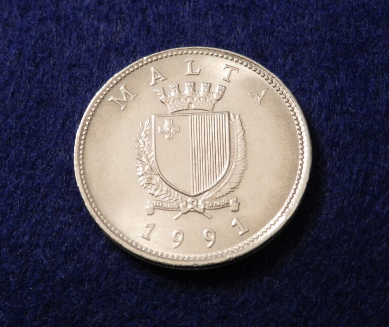 Read more about the article 1991 Malta 25 Cents – Ghirlanda flower – Pretty Coin – See PICS