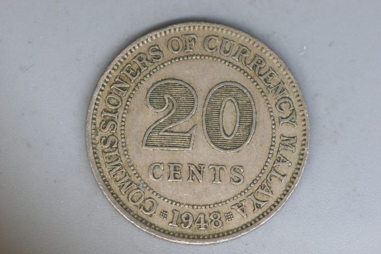 Read more about the article 1948 – Malaya – 20 Cents Coin – gF