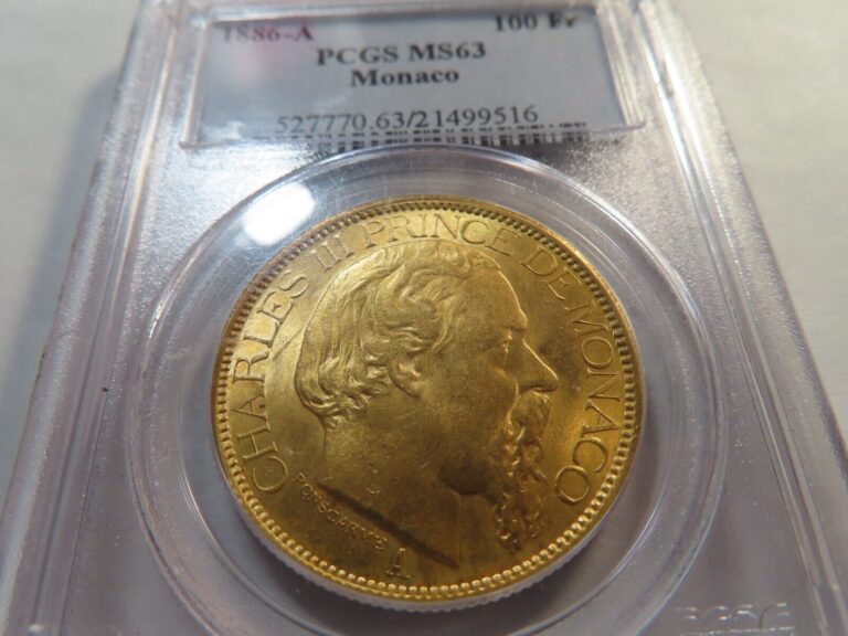 Read more about the article C4 Monaco 1886-A GOLD 100 Francs PCGS MS-63