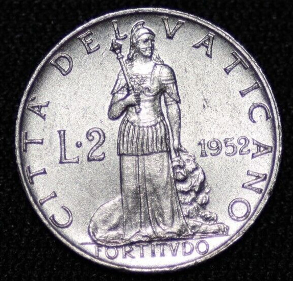 Read more about the article VATICAN CITY ~ 1952 ~ 2 Lire ~ Quality World Coin ☘️ W-#72 ☘️